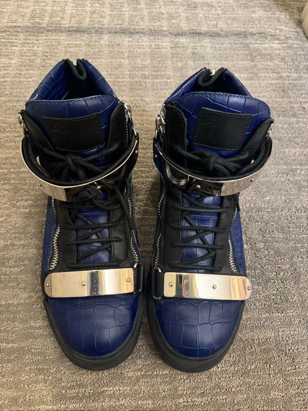 Giuseppe Zanotti Navy Blur London TR Uomo Sneakers Mens Size EU 43/10
